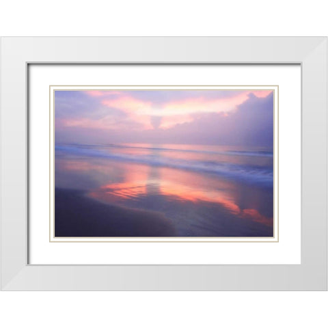 Wrightsville Sunrise III White Modern Wood Framed Art Print with Double Matting by Hausenflock, Alan