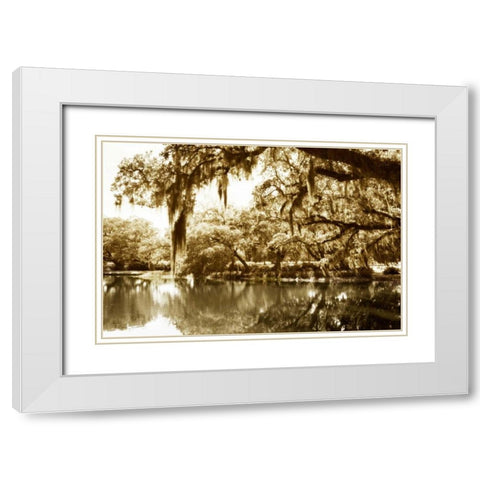 Mossy Lake II White Modern Wood Framed Art Print with Double Matting by Hausenflock, Alan