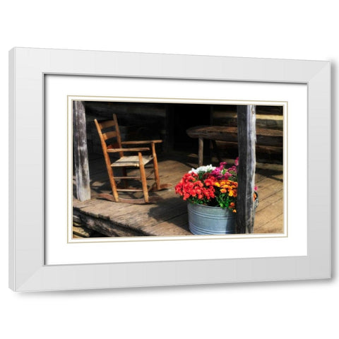 That Ol Rockin Chair I White Modern Wood Framed Art Print with Double Matting by Hausenflock, Alan