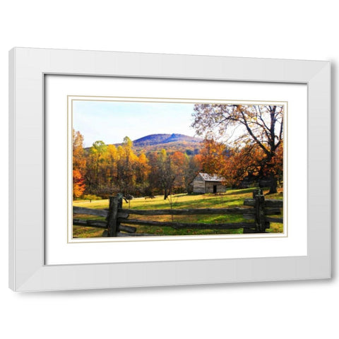 Homestead II White Modern Wood Framed Art Print with Double Matting by Hausenflock, Alan