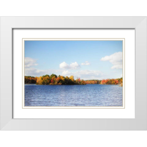 Greenwood Lake IV White Modern Wood Framed Art Print with Double Matting by Hausenflock, Alan