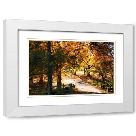 Autumn on Kent Farm I White Modern Wood Framed Art Print with Double Matting by Hausenflock, Alan