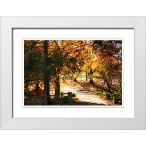 Autumn on Kent Farm I White Modern Wood Framed Art Print with Double Matting by Hausenflock, Alan