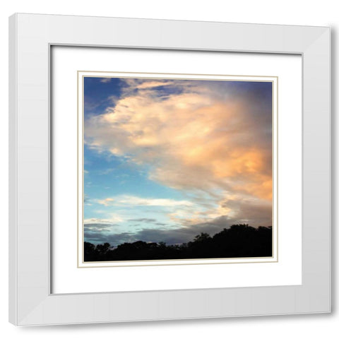 Rainbow Cloud Sq. II White Modern Wood Framed Art Print with Double Matting by Hausenflock, Alan