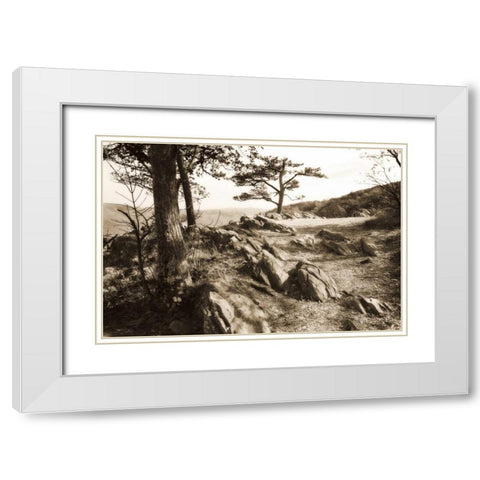 Stoney Ridge II Sepia White Modern Wood Framed Art Print with Double Matting by Hausenflock, Alan