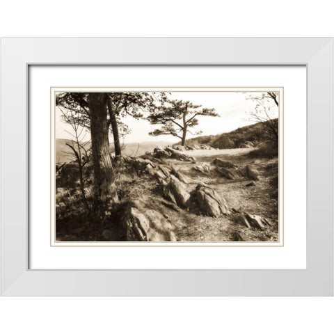 Stoney Ridge II Sepia White Modern Wood Framed Art Print with Double Matting by Hausenflock, Alan