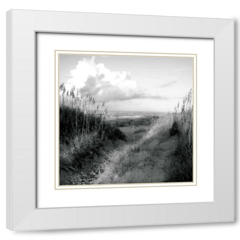 Dunes I Sq. BW White Modern Wood Framed Art Print with Double Matting by Hausenflock, Alan