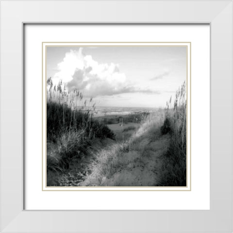 Dunes I Sq. BW White Modern Wood Framed Art Print with Double Matting by Hausenflock, Alan