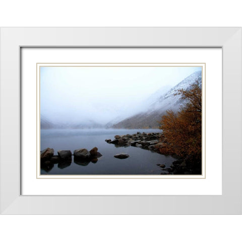 Convict Lake II White Modern Wood Framed Art Print with Double Matting by Johnson, George