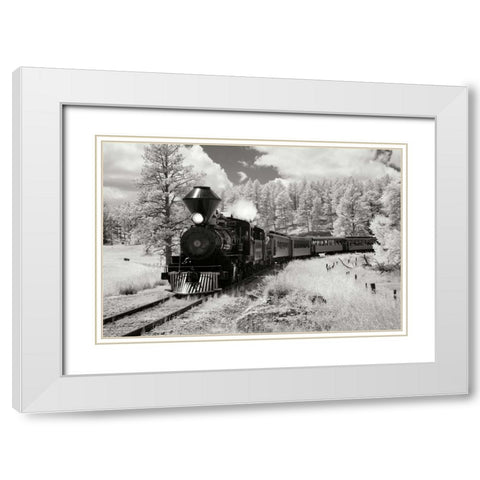 Black Hills RR II White Modern Wood Framed Art Print with Double Matting by Johnson, George