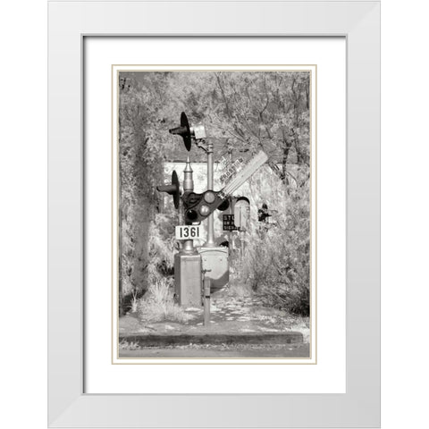 RR Signal II White Modern Wood Framed Art Print with Double Matting by Johnson, George