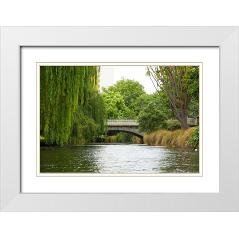 Avon River I White Modern Wood Framed Art Print with Double Matting by Johnson, George
