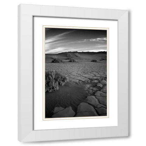 Death Valley Dunes II White Modern Wood Framed Art Print with Double Matting by Johnson, George