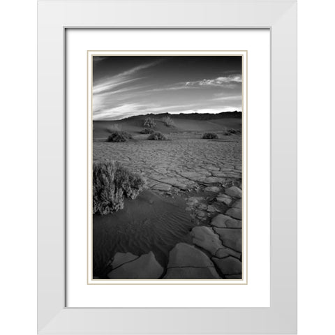 Death Valley Dunes II White Modern Wood Framed Art Print with Double Matting by Johnson, George