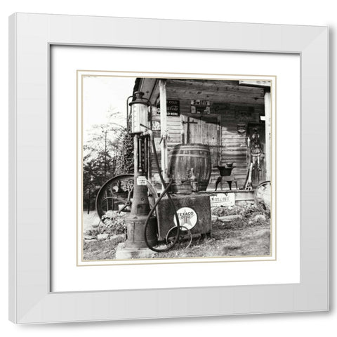 Sautee Store II White Modern Wood Framed Art Print with Double Matting by Johnson, George