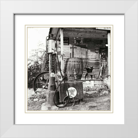 Sautee Store II White Modern Wood Framed Art Print with Double Matting by Johnson, George