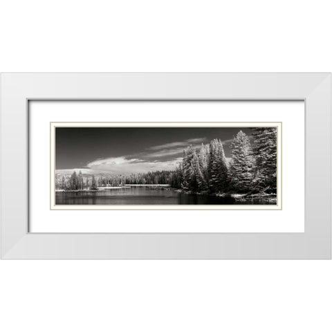 Yellowstone River White Modern Wood Framed Art Print with Double Matting by Johnson, George