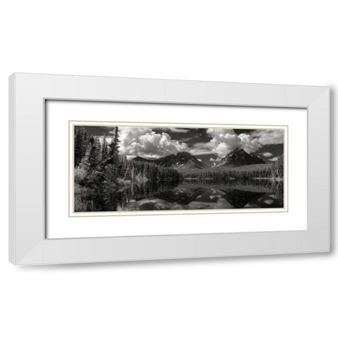 Leach Lake White Modern Wood Framed Art Print with Double Matting by Johnson, George
