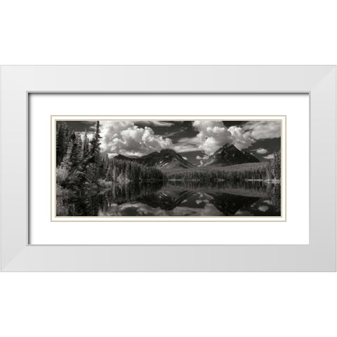 Leach Lake White Modern Wood Framed Art Print with Double Matting by Johnson, George