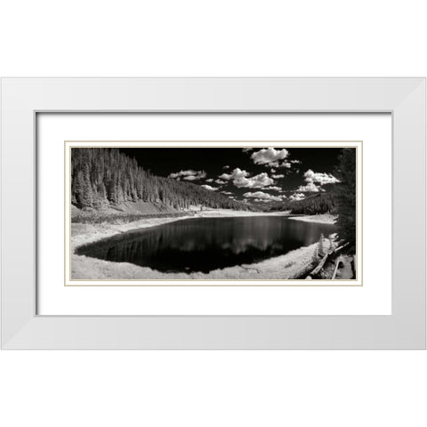 Rocky Mountain Park White Modern Wood Framed Art Print with Double Matting by Johnson, George