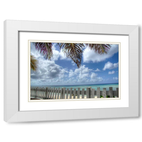 Grand Turk I White Modern Wood Framed Art Print with Double Matting by Johnson, George