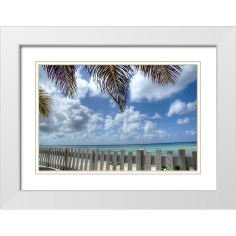 Grand Turk I White Modern Wood Framed Art Print with Double Matting by Johnson, George