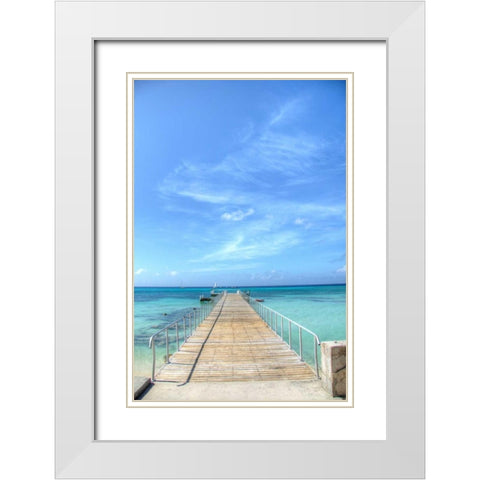 Grand Turk III White Modern Wood Framed Art Print with Double Matting by Johnson, George