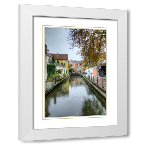 Memmingen II White Modern Wood Framed Art Print with Double Matting by Johnson, George