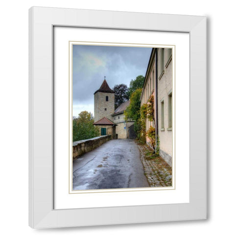 Rothenburg II White Modern Wood Framed Art Print with Double Matting by Johnson, George