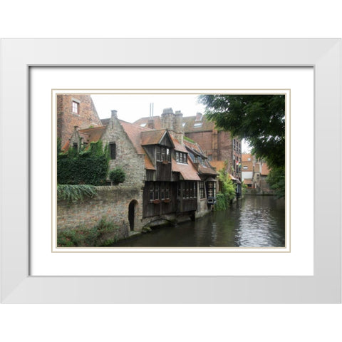 Brugge II White Modern Wood Framed Art Print with Double Matting by Johnson, George