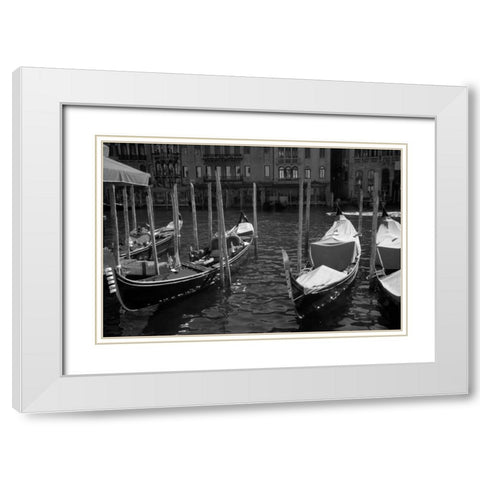 Classic Venice I White Modern Wood Framed Art Print with Double Matting by Johnson, George