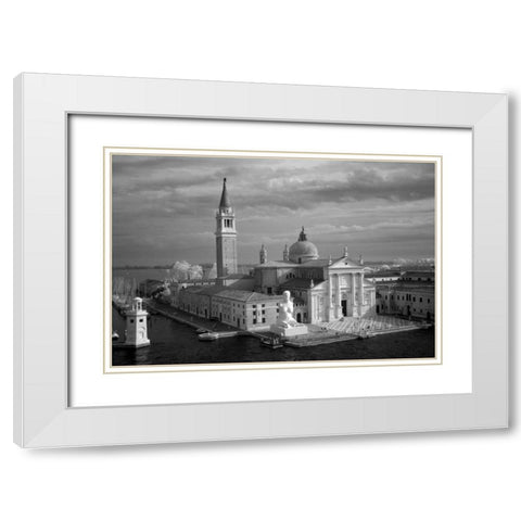 Classic Venice II White Modern Wood Framed Art Print with Double Matting by Johnson, George