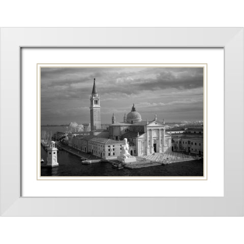 Classic Venice II White Modern Wood Framed Art Print with Double Matting by Johnson, George
