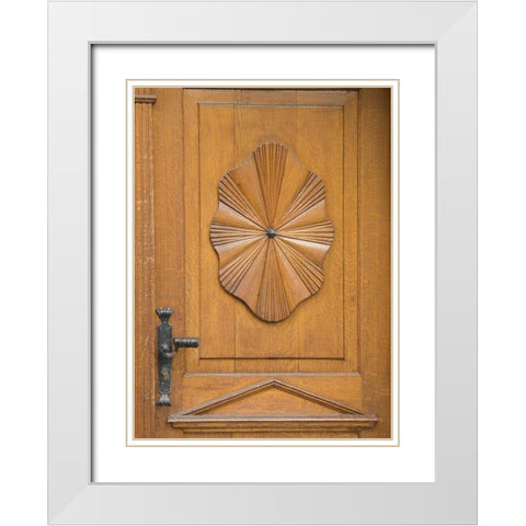 Durnstein Wood Door I White Modern Wood Framed Art Print with Double Matting by Johnson, George