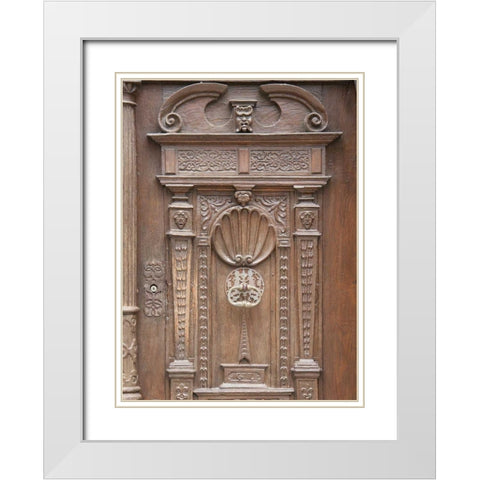 Nordlingen Castle Door I White Modern Wood Framed Art Print with Double Matting by Johnson, George