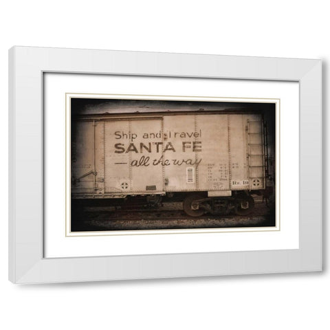Santa Fe All the Way White Modern Wood Framed Art Print with Double Matting by Johnson, George