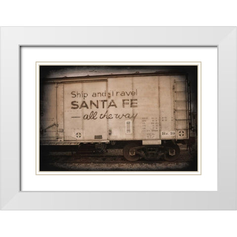 Santa Fe All the Way White Modern Wood Framed Art Print with Double Matting by Johnson, George