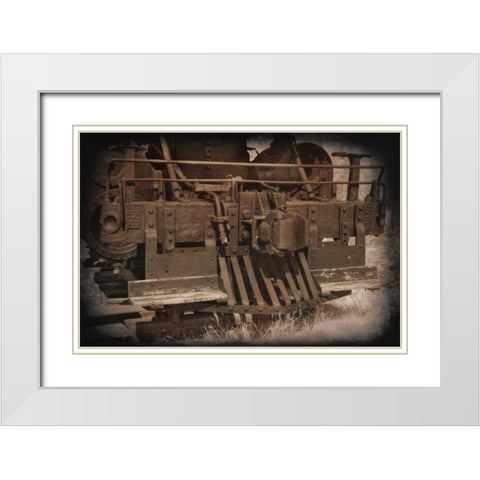 Old Cowcatcher White Modern Wood Framed Art Print with Double Matting by Johnson, George