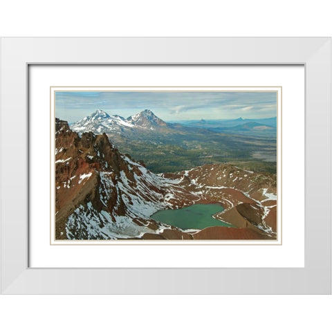 Broken Top White Modern Wood Framed Art Print with Double Matting by Kidd, Brian