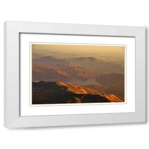 Kern Valley II White Modern Wood Framed Art Print with Double Matting by Kidd, Brian
