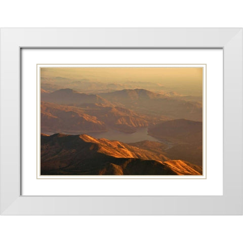 Kern Valley II White Modern Wood Framed Art Print with Double Matting by Kidd, Brian