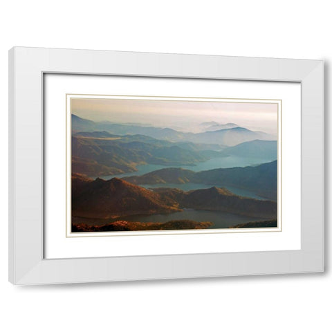 Kern Valley V White Modern Wood Framed Art Print with Double Matting by Kidd, Brian
