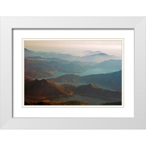 Kern Valley V White Modern Wood Framed Art Print with Double Matting by Kidd, Brian