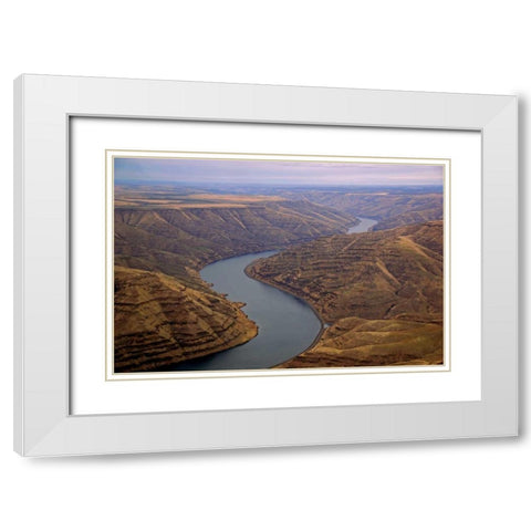 Snake River I White Modern Wood Framed Art Print with Double Matting by Kidd, Brian
