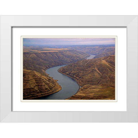 Snake River I White Modern Wood Framed Art Print with Double Matting by Kidd, Brian