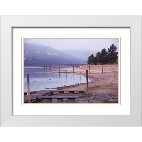 Sandpoint II White Modern Wood Framed Art Print with Double Matting by Kidd, Brian