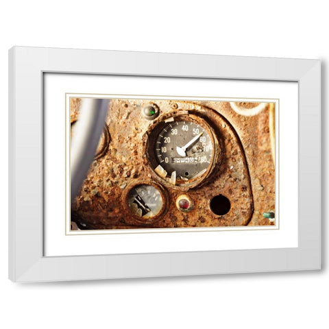 Old Bus I White Modern Wood Framed Art Print with Double Matting by Kidd, Brian