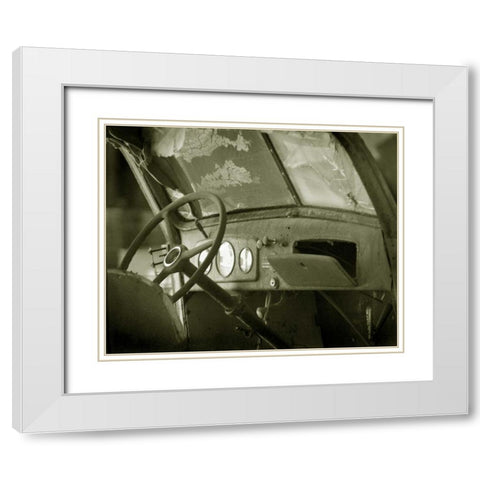 Dash Board II White Modern Wood Framed Art Print with Double Matting by Larson, Scott