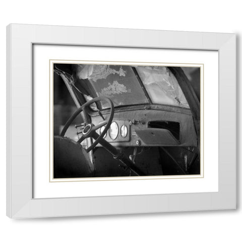 Dash Board III White Modern Wood Framed Art Print with Double Matting by Larson, Scott