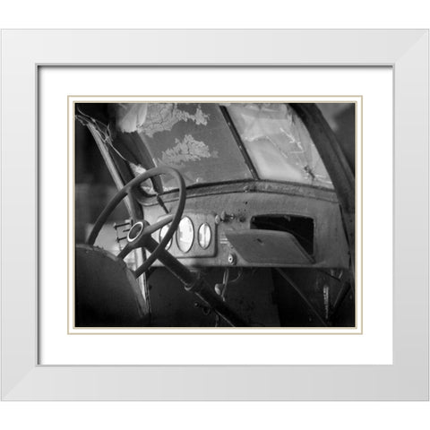 Dash Board III White Modern Wood Framed Art Print with Double Matting by Larson, Scott